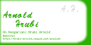 arnold hrubi business card